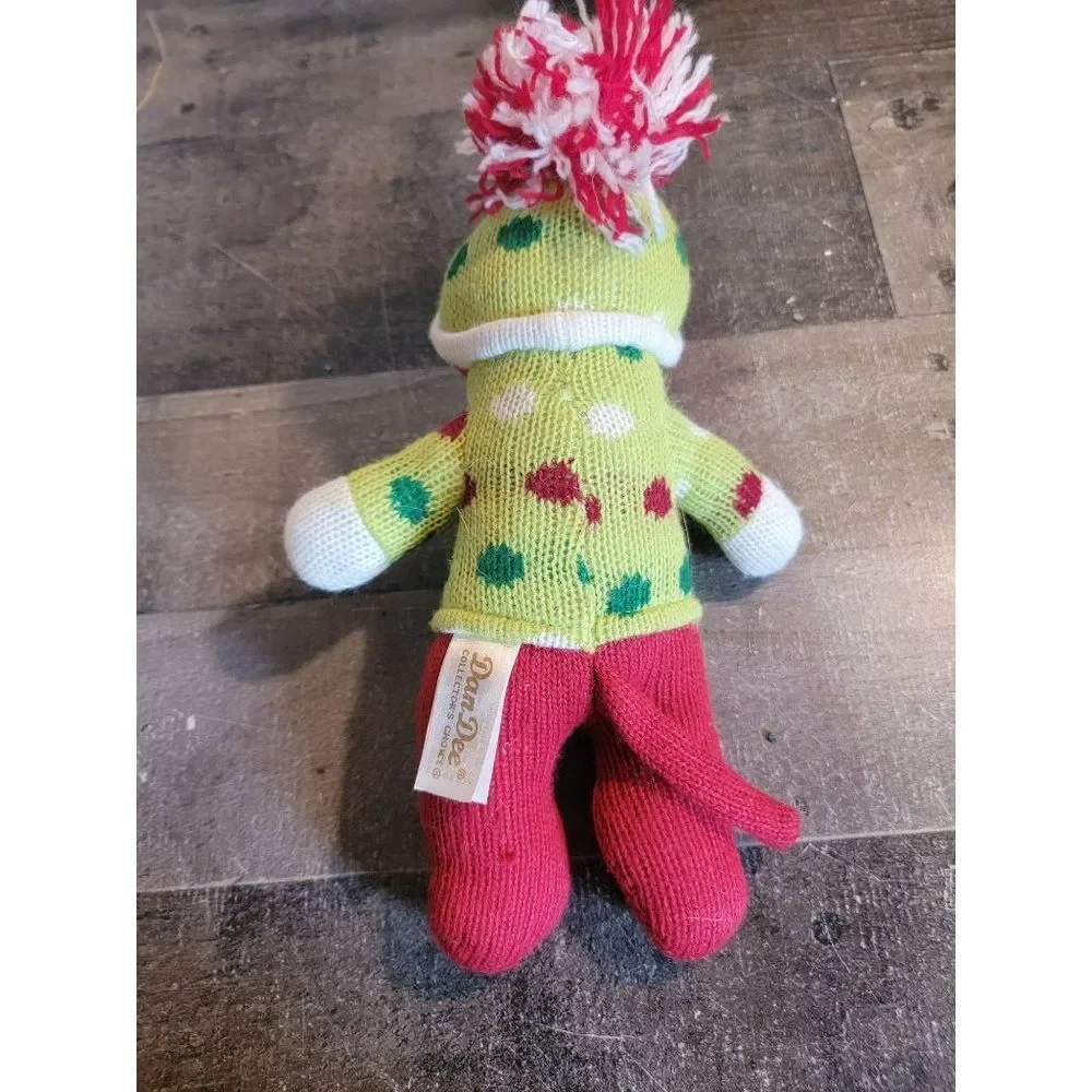Dandee red sock monkey polka‎ dot plush stuffed animal